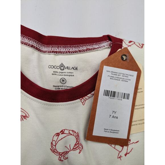 Coco Village Estran Lobster Pajamas - Size 7 Youth - Picture 7 of 7